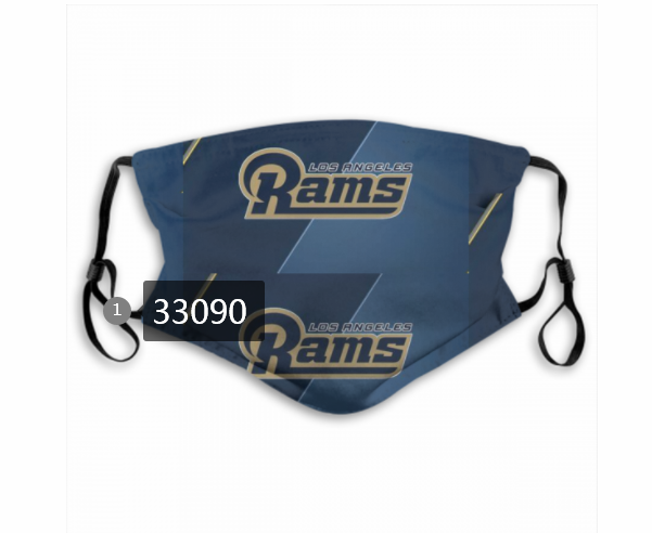 New 2021 NFL Los Angeles Rams #20 Dust mask with filter->nfl dust mask->Sports Accessory